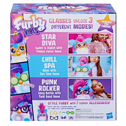 Furby Vibes Blue Razz Electronic Plush Toy