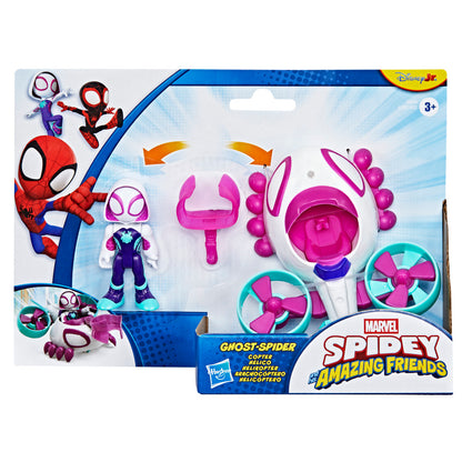 Marvel Spidey and His Amazing Friends Ghost-Spider Copter Action Figure & Toy Vehicle