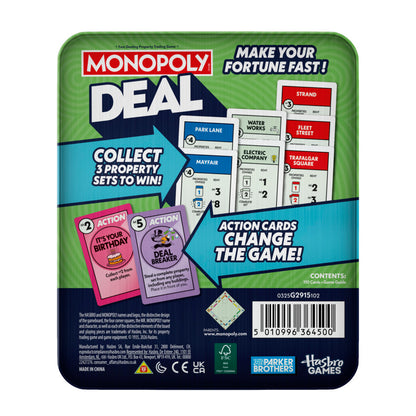 Monopoly Deal Card Game in Collectible Storage Tin