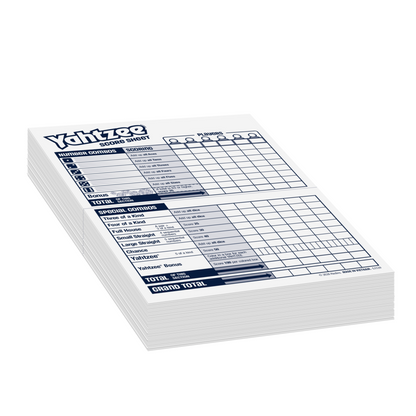 Yahtzee Dice Game Score Cards