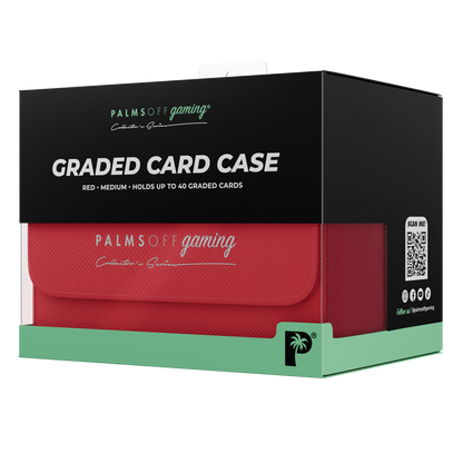 Palms Off Gaming Collector's Series Graded Card Storage Case  – Medium Red