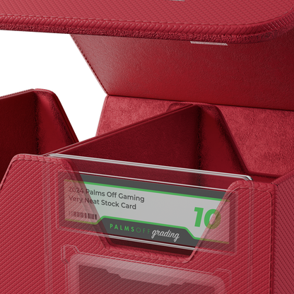 Palms Off Gaming Collector's Series Graded Card Storage Case  – Medium Red