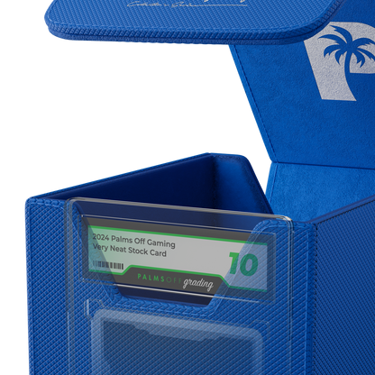 Palms Off Gaming Collector's Series Graded Card Storage Case  – Small Blue