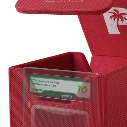 Palms Off Gaming Collector's Series Graded Card Storage Case  – Small Red
