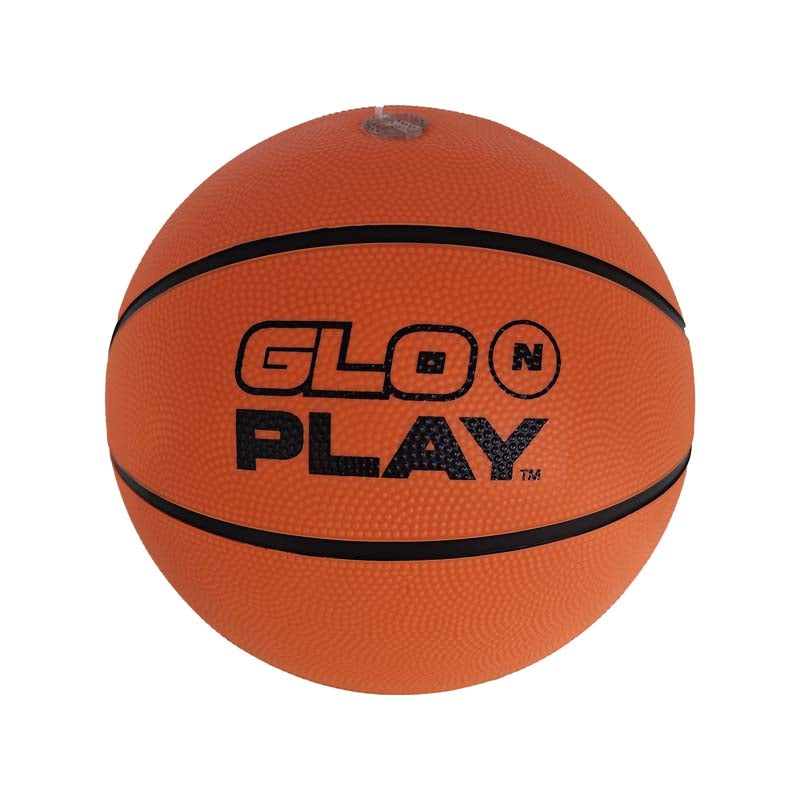 Glo'N'Play LED USB-C Recharge Rubber Basketball Orange w'Black Stripes