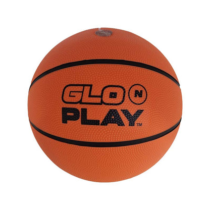 Glo'N'Play LED USB-C Recharge Rubber Basketball Orange w'Black Stripes