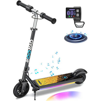 GYROOR H30 Max Kids Electric Scooter With Bluetooth Beats - Black