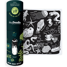 White Smoke HeyDoodle Glow-in-the-Deep Mini Colouring & Doodle Mat, A4 Kids Colouring Books