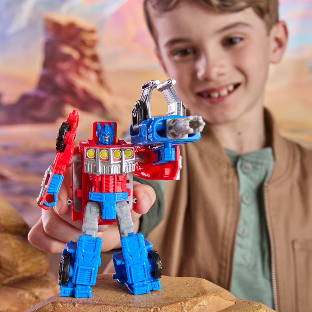 Transformers Cyberworld  Armored Cyber Changers Optimus Prime Action Figure