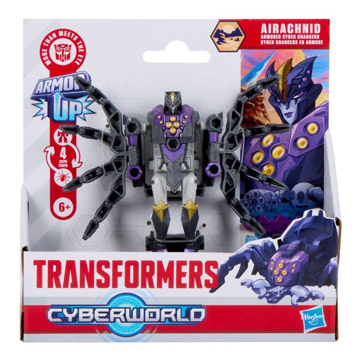 Transformers CYBERWORLD Armored Cyber Changers Airachnid Action Figure