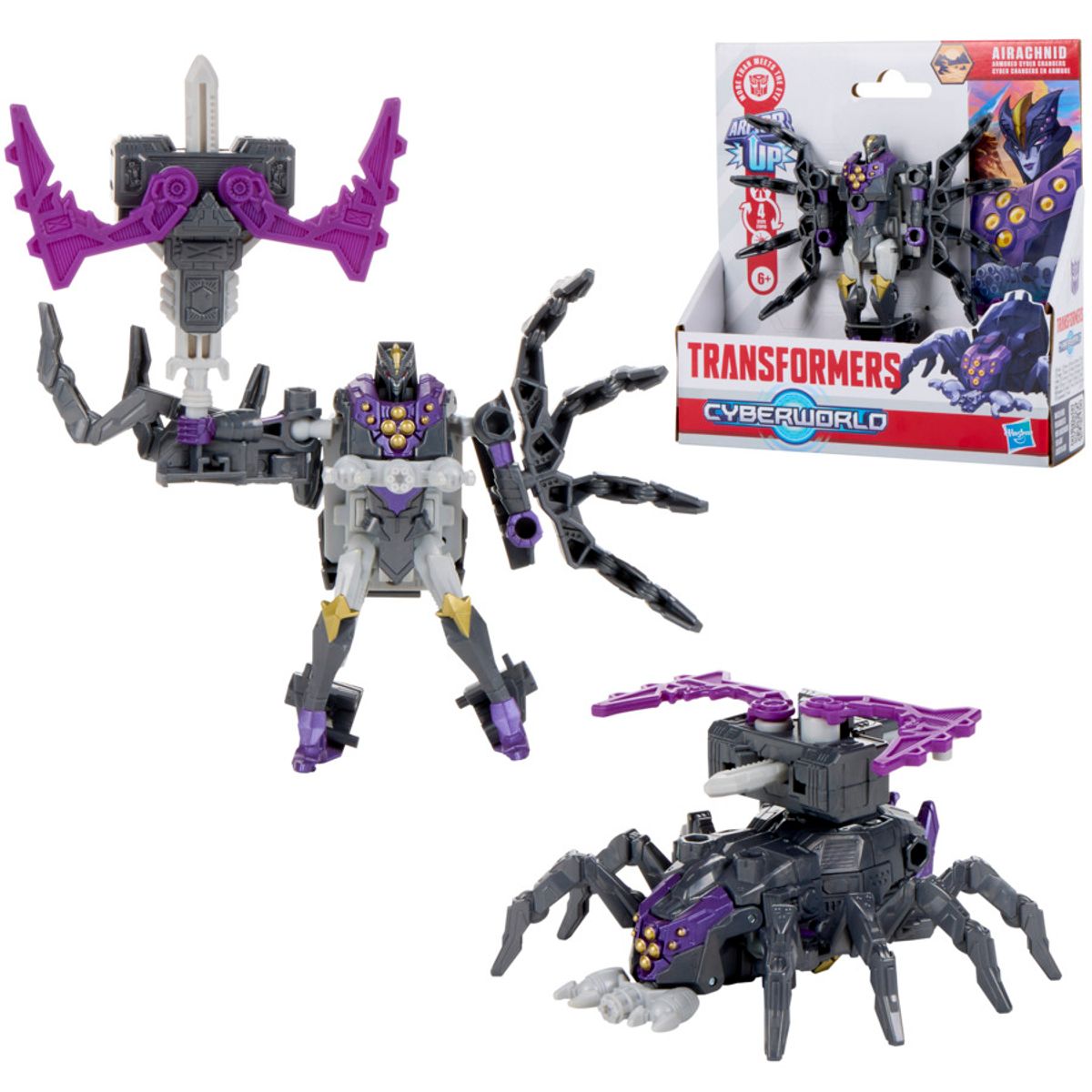 Transformers CYBERWORLD Armored Cyber Changers Airachnid Action Figure