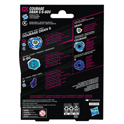 Beyblade X Courage Dran S 6-60V CX Starter Pack Top and Launcher