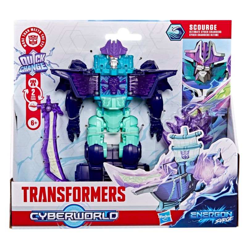 Transformers Cyberworld Scourge Energon Surge Ultimate Cyber Changers Action Figure