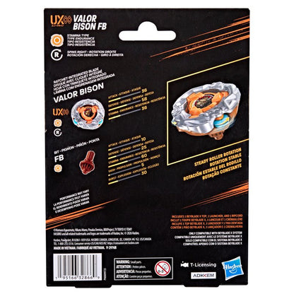 Beyblade X Valor Bison FB UX Infinity Starter Pack Top and Launcher
