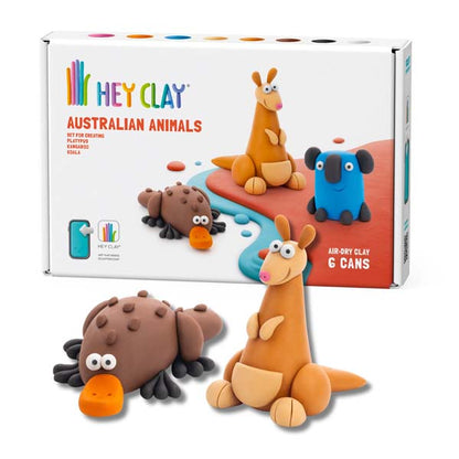 Hey Clay Australian Animals Medium Set (6 Cans)