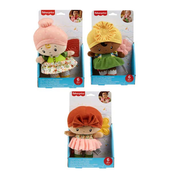 Fisher-Price Cuddle & Chime First Babydolls with Flower Teether