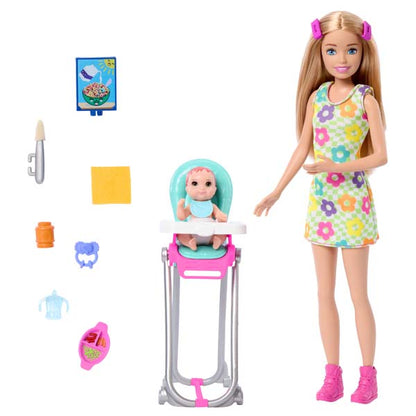 Barbie Skipper Babysitter Playset Friend Flower Dress