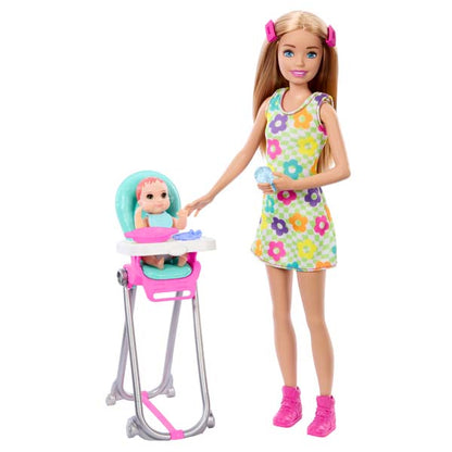 Barbie Skipper Babysitter Playset Friend Flower Dress