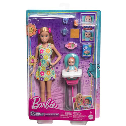 Barbie Skipper Babysitter Playset Friend Flower Dress