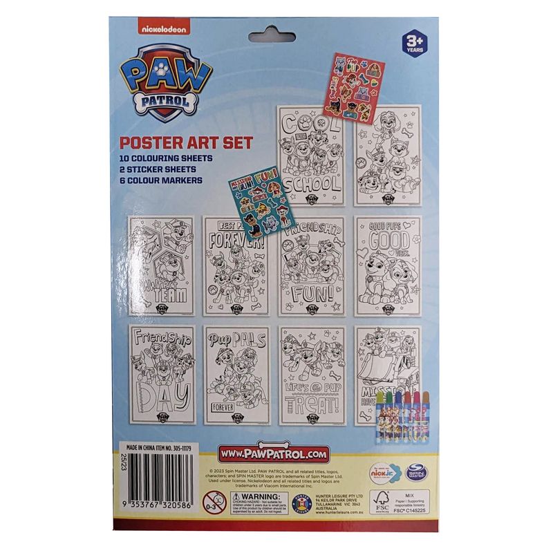 Paw Patrol Poster Art Set