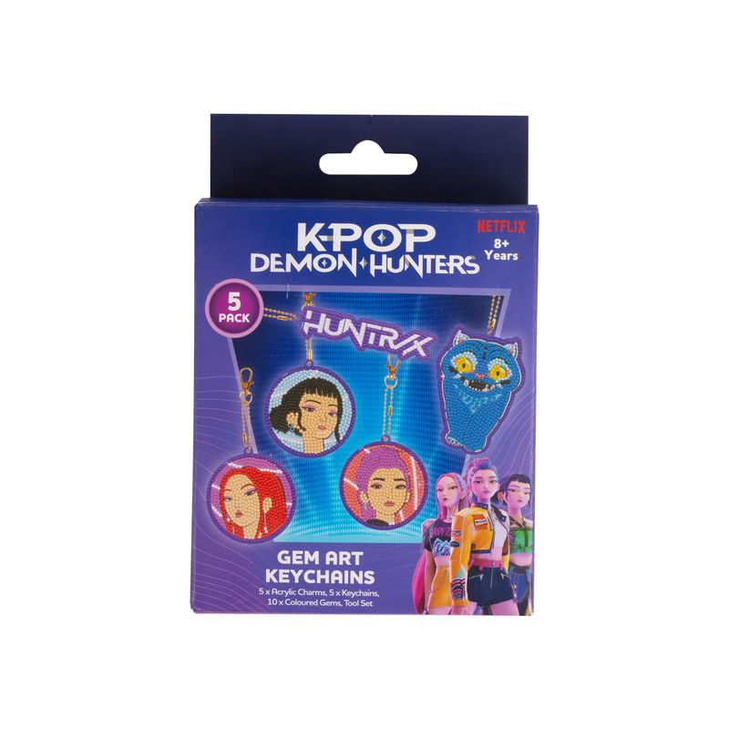 Kpop Demon Hunters Gem Art Key Chain 5pk