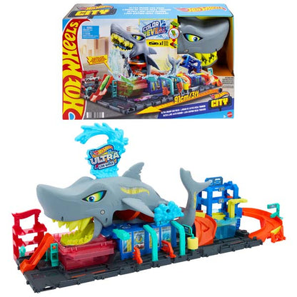 Hot Wheels City Ultra Shark Car Wash