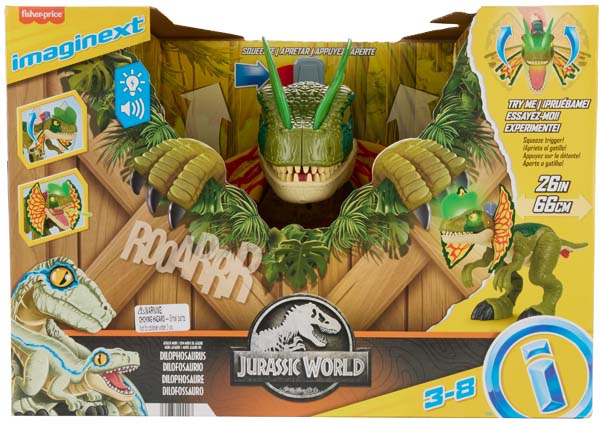 Imaginext Jurassic World Thrash Attack Dilophosaurus Dinosaur