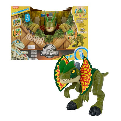 Imaginext Jurassic World Thrash Attack Dilophosaurus Dinosaur