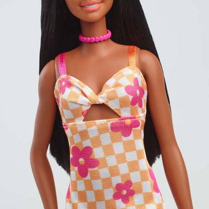 Barbie Fashionista Pink & Orange Check Dress