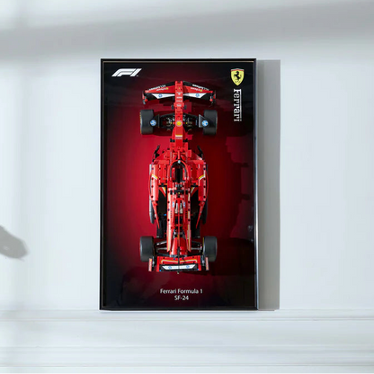 Decorative Wall Mount Frame For LEGO® 42207 Ferrari SP-24(with LED) -Style A
