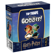 GODDIT! Top Trumps Harry Potter game box with character collage on blue