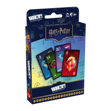Wizard card game box with WHOT! logo and illustrated card faces, including numbers 3, 14, 20, 8