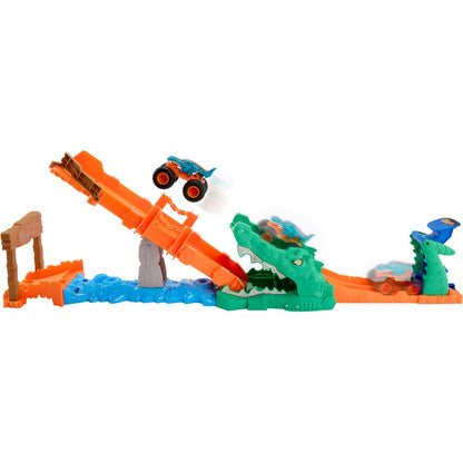 Hot Wheels Monster Trucks Crocodile Crash Challenge Playset