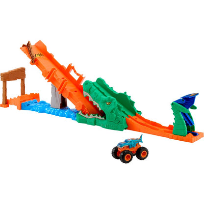 Hot Wheels Monster Trucks Crocodile Crash Challenge Playset