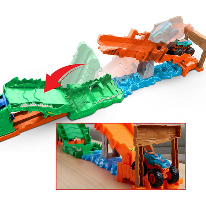 Hot Wheels Monster Trucks Crocodile Crash Challenge Playset