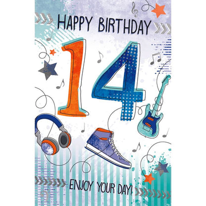 Elegance Card Birthday Boy 14th