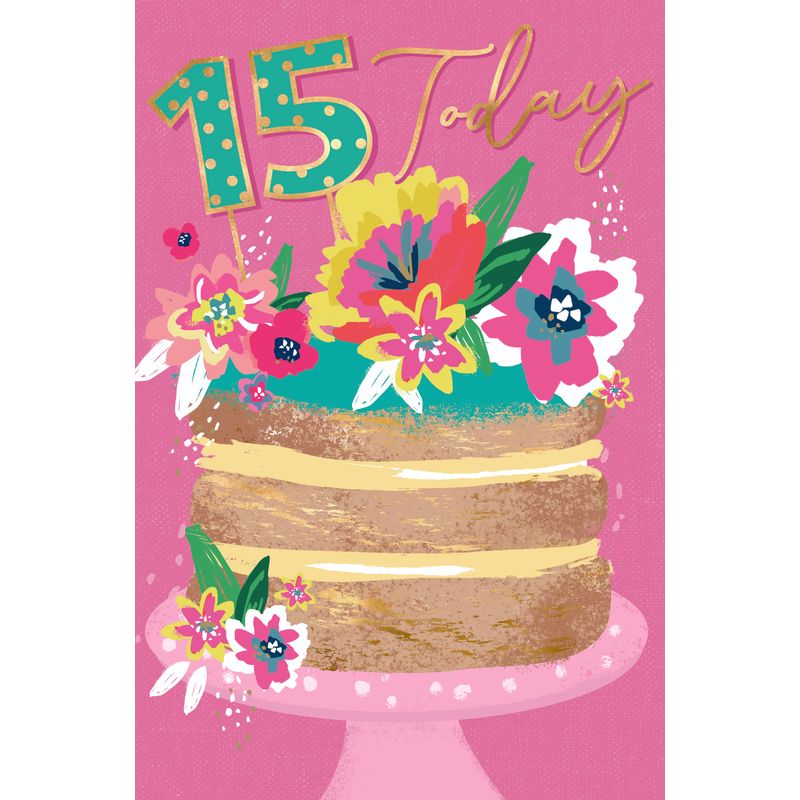 Elegance Card Birthday Girl 15th