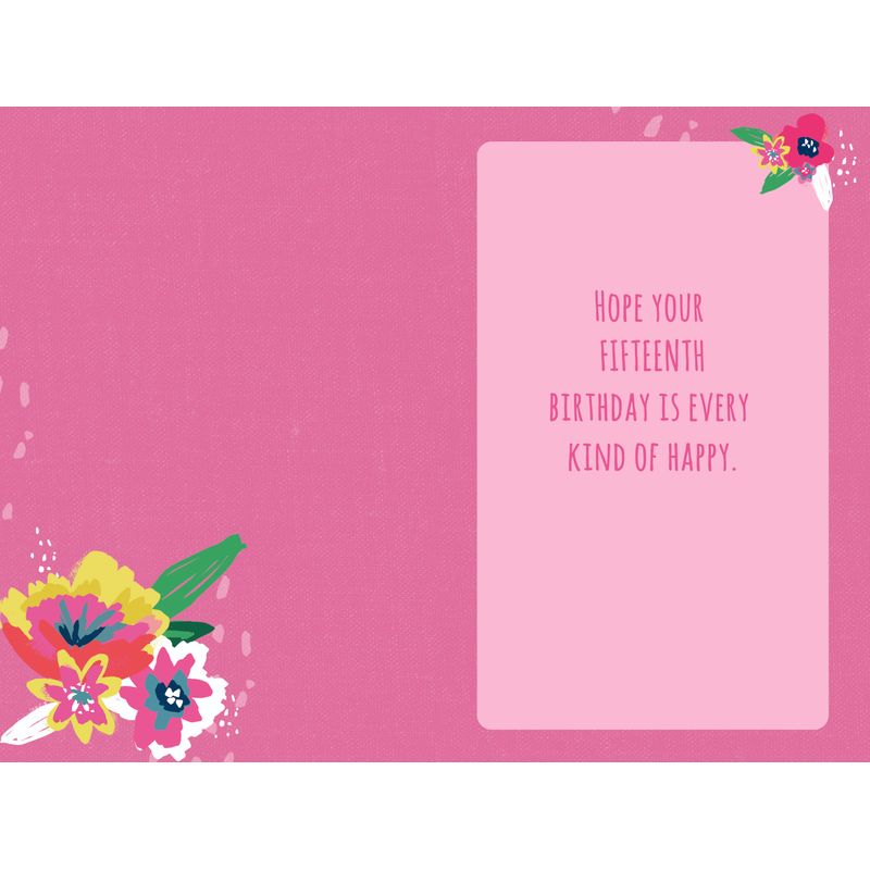 Elegance Card Birthday Girl 15th