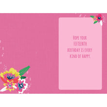 Elegance Card Birthday Girl 15th