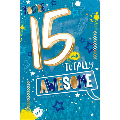 Elegance Card Birthday Boy 15th