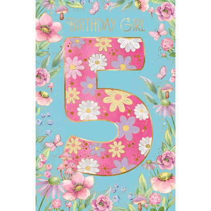 Elegance Card Birthday Girl 5th