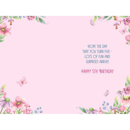 Elegance Card Birthday Girl 5th