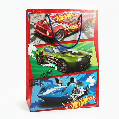 Large Gift Bag Hot Wheels 32cm H x 25cm W x 12cm D