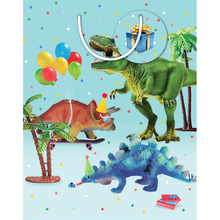 Medium Gift Bag Boy Dinosaur 22cm H x 17cm W x 10cm D