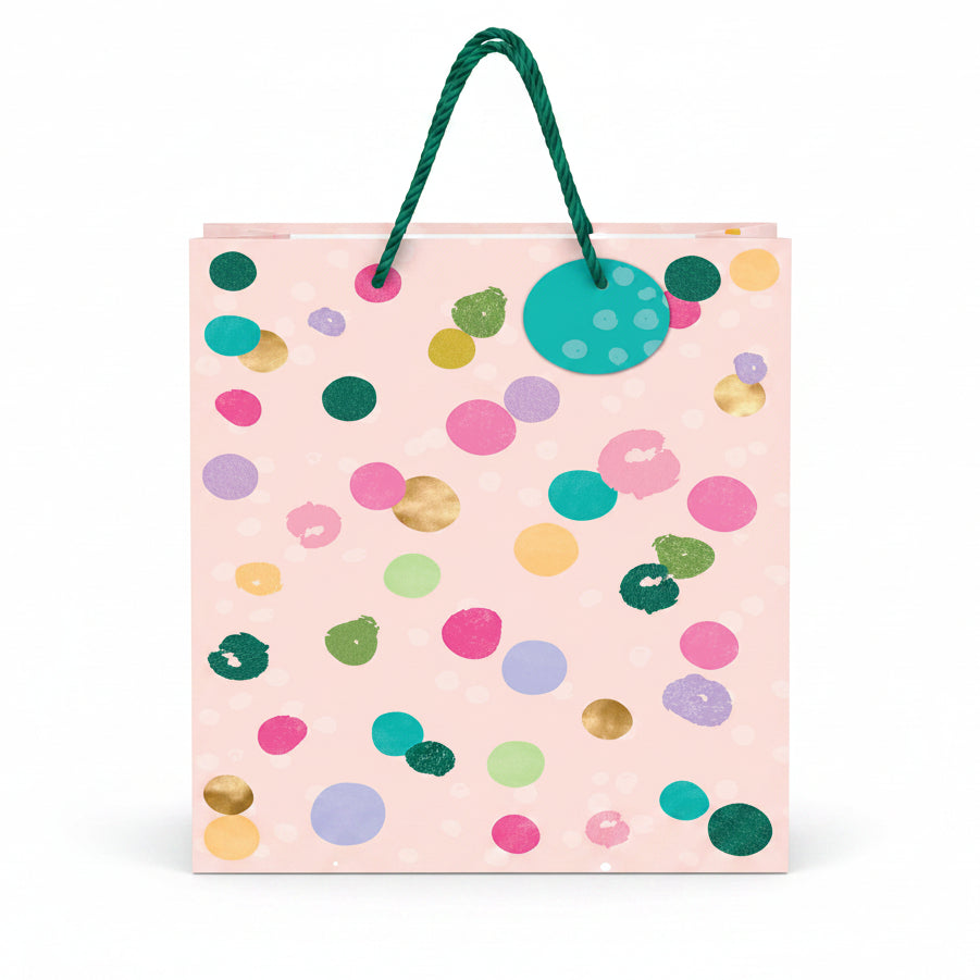 Jumbo Gift Bag Female Spots  44cm H x 33cm W x 10cm D