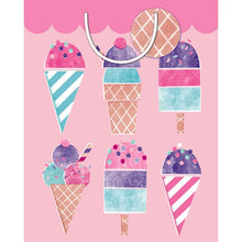 Large Gift Bag Girl Icecream 32cm H x 25cm W x 12cm D