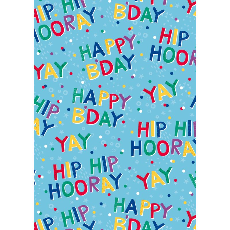 Folded Wrap Boy Birthday 70cm x 49cm