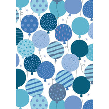 Folded Wrap Blue Balloons 70cm x 49cm