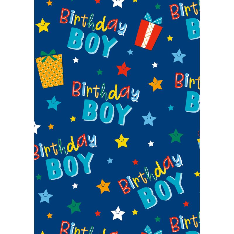 Folded Wrap Juvenile Boy Birthday 70cm x 49cm
