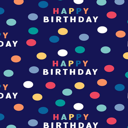 Folded Wrap Birthday Dots 70cm x 49cm